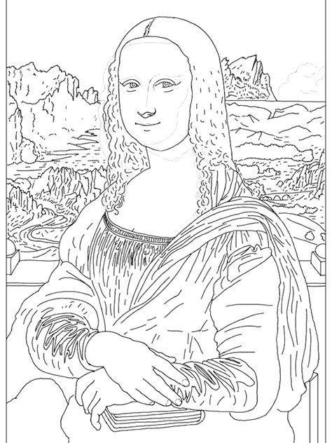 Fresh Coloring Pages Of Famous Paintings 68 For Image With Coloring