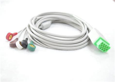 patient ge ecg cables 5 lead ge one piece ecg cable ce iso standard