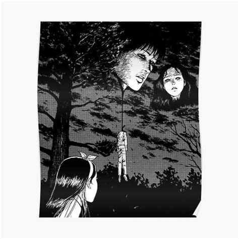 Junji Ito Floating Heads Poster For Sale By Weloveanime Redbubble