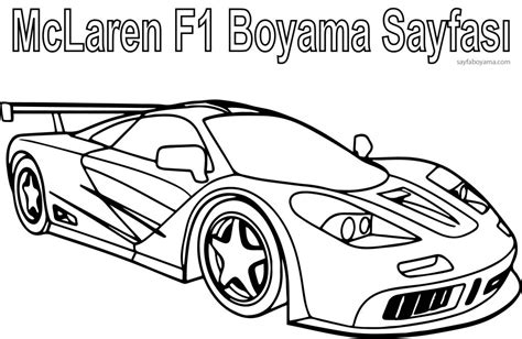 Lamborghini boyama, araba boyama sayfası. Mclaren F1 Spor Araba Boyama Sayfası - Sayfa Boyama