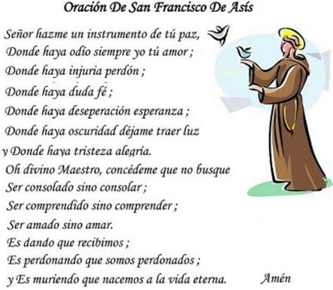Oracion San Fransisco De Asis Oracion De San Francisco Oraciones