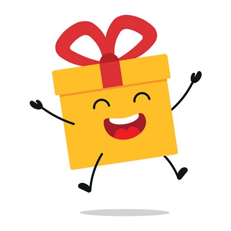 Cute Happy T Box Character Funny Celebration Jump T Box Cartoon