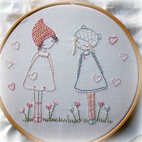 Friends hand embroidery pattern pdf