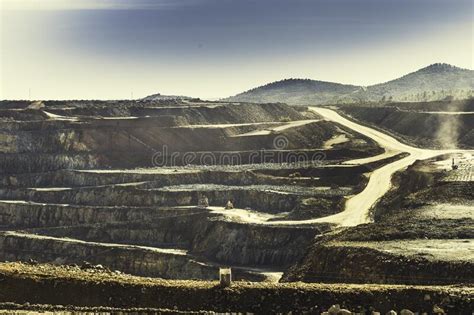 Landscape Of The Riotinto Mines Under The Sunlight And A Blue Sky At