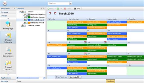 Online Shared Calendar Group Calendar Scheduling Meetings