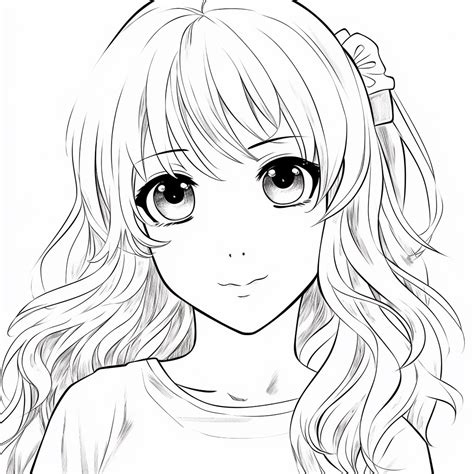 Dibujo De Chica Anime 44 Para Colorear