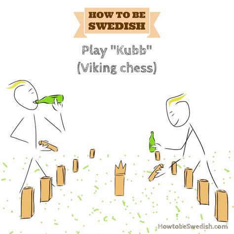Kubb Swedish Outdoor Game Aka Viking Chess Hej Sweden