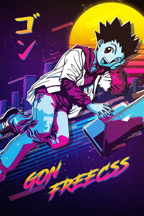 Gon Freecss Poster By 80sretro Displate Hunter Anime Hunter X