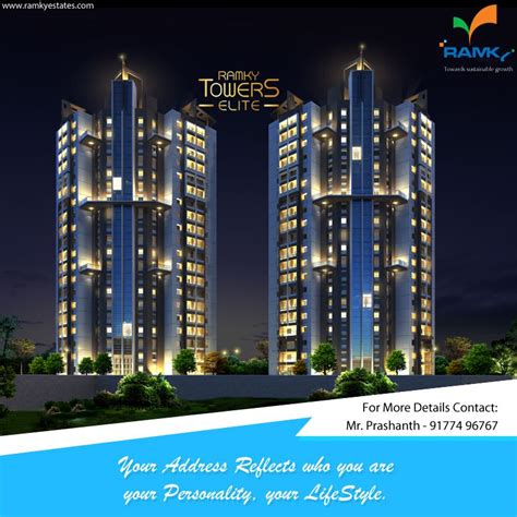 RamkyTowers‬ - ‪#‎Elite‬ is the tallest Luxury Residential Tower in ‪#‎Gachibowli‬ @Hyderabad 