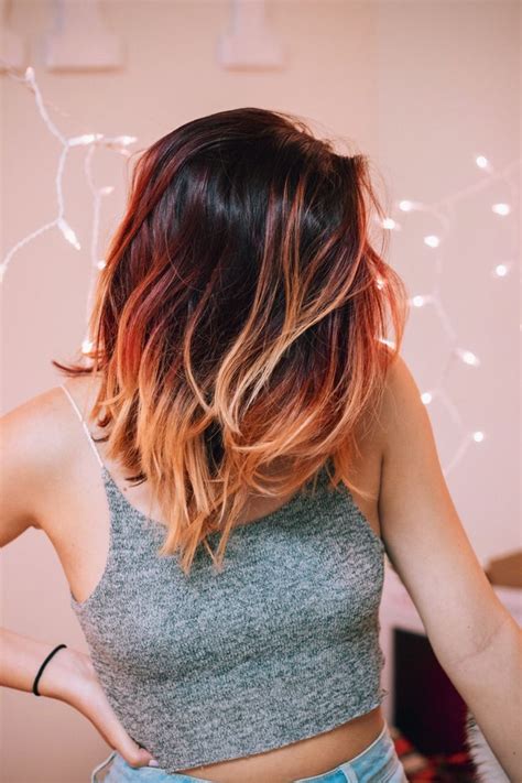 167 Best Images About Redorange Ombre Hair On Pinterest