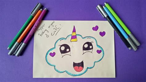 Suggested clip · 118 seconds. HOW TO DRAW A SUPER CUTE CLOUD EMOJI UNICORN - EASY DRAWING CRAFT - YouTube