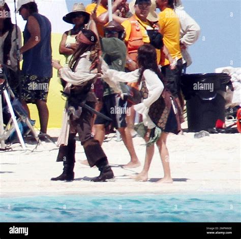 exclusive johnny depp and penelope cruz film a kissing scene on a deserted island for the