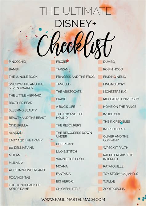 The Ultimate Disney Plus Checklist Watch List Good Movies To Watch