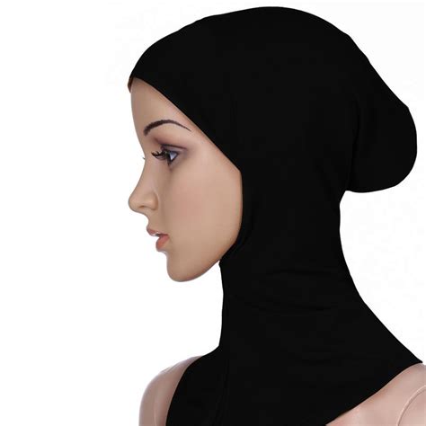 Buy Magideal Muslim Full Cover Hijab Cap Islamic Underscarf Graceful Neck Head Hat Black Online