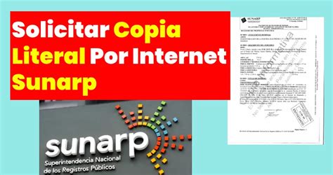 Cómo Solicitar La Copia Literal Por Internet ️ Sunarp 2023