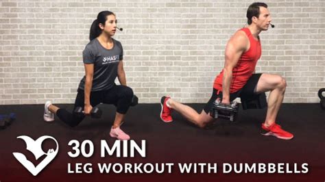 30 Minute Leg Workout With Dumbbells Hasfit Free Full Length