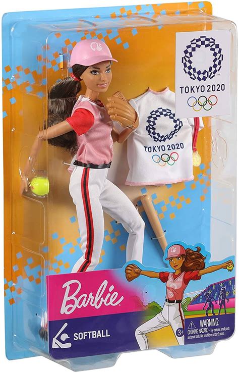 Mattel Barbie Olympic Games Doll Tokyo 2020 Softball Uniform