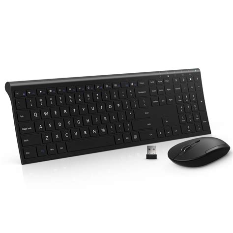 Wireless Keyboard Mouse Jelly Comb 24ghz Ultra Slim Full Size