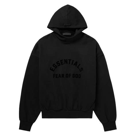 fog essentials logo hoodie ss23 jet black wear43way
