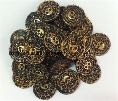 Cool100pc Plastic Captain Pirate Treasure Antitque Aztec Coins Props