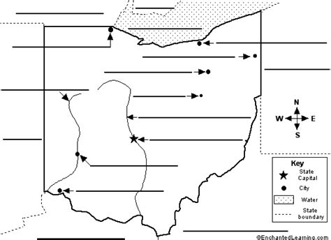 Label Ohio Map Printout