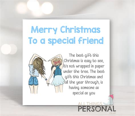 christmas card for friend special bff best friends bestie colleague poem verse ebay