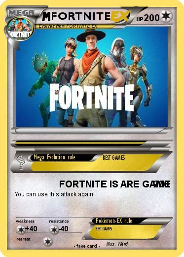 Pokémon Fortnite 325 325 Fortnite Is Are Game My Pokemon Card