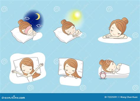 Cartoon Young Beauty Sleep Stock Vector Illustration Of Health 72225591