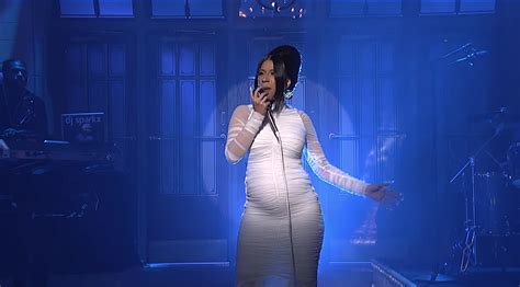 cardi b played ‘snl where she revealed she s pregnant watch