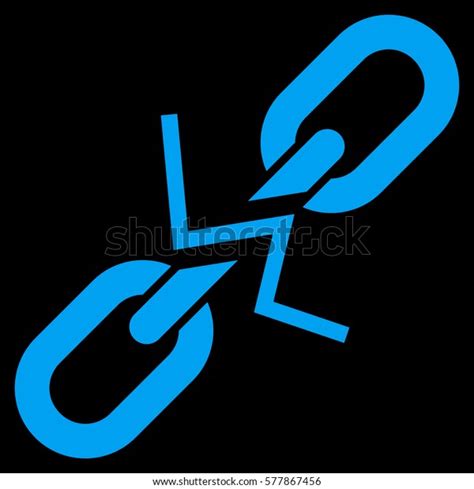 Broken Chain Link Vector Icon Flat Stock Vector Royalty Free 577867456