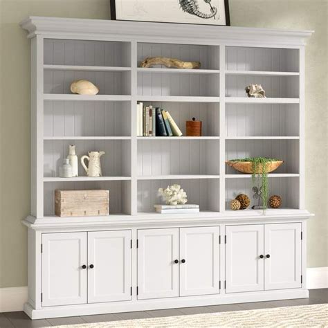 Beachcrest Home Amityville Oversized Set Bookcase Library Bookcase