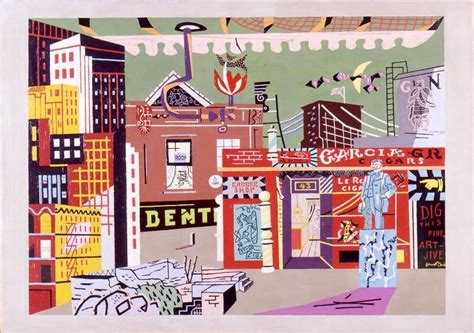 New York Under Gaslight Stuart Davis Art Folder Pop Art Painting