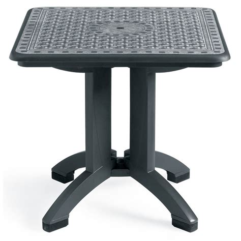 Grosfillex Us700102 Toledo 32 X 32 Square Resin Folding Table With