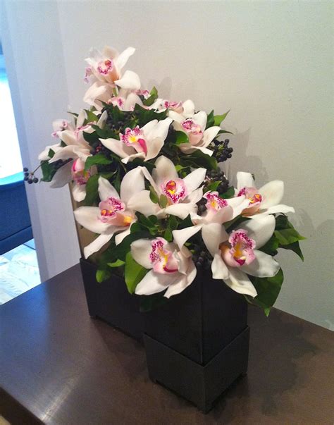 Cymbidium Arrangement Floral Wreath Orchids Flowery