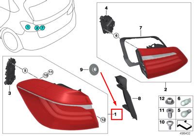 Feu Arri Re Droit Bmw Active Tourer F Nouveau Origine Ebay