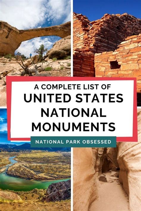 Printable List Of National Parks And Monuments