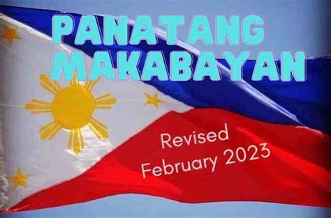Panatang Makabayan New Version 2023 Deped Tambayan