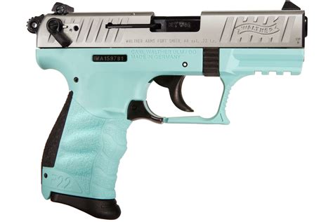 Walther P22 22lr Rimfire Pistol With Angel Blue Frame For Sale Online