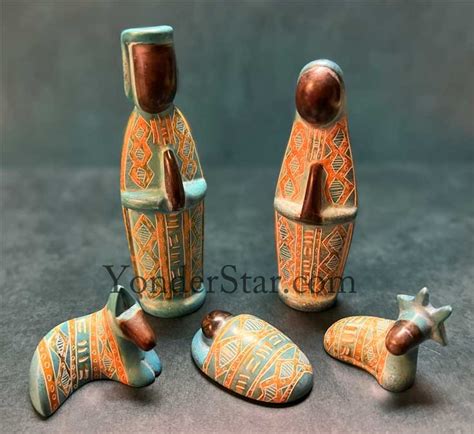 Kitenge Soapstone Nativity Set From Kenya Yonder Star Christmas Shop Llc