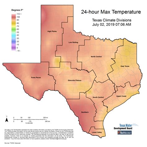 Climate Of Texas Wikipedia Texas Temperature Map Prin