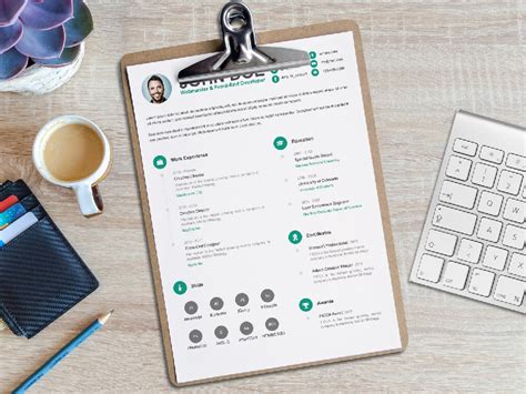 Free Minimal Cvresume Template By Andy Khan On Dribbble