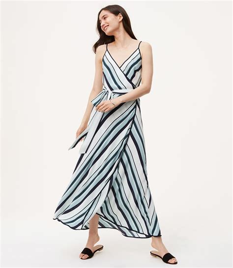 Loft Striped Wrap Maxi Dress Best Dresses Under 200 Popsugar
