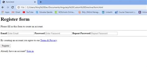 The code that i use in the html editor for the block is this inside the url() i should place the exact url of my image. How can i create simple register form using html and css ...
