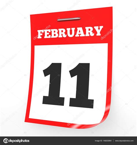 February 11 Calendar On White Background Stock Photo By ©icreative3d