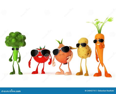 Funny Food Characters Stock Illustration Illustration Of Food 24042710