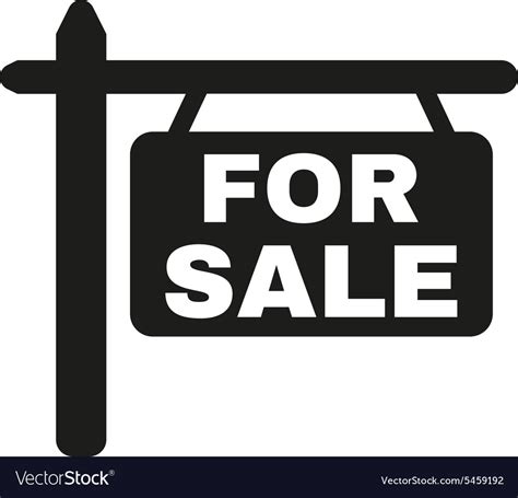 For Sale Icon Sale Symbol Flat Royalty Free Vector Image