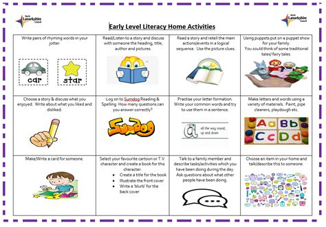 Literacy Home Learning Grid
