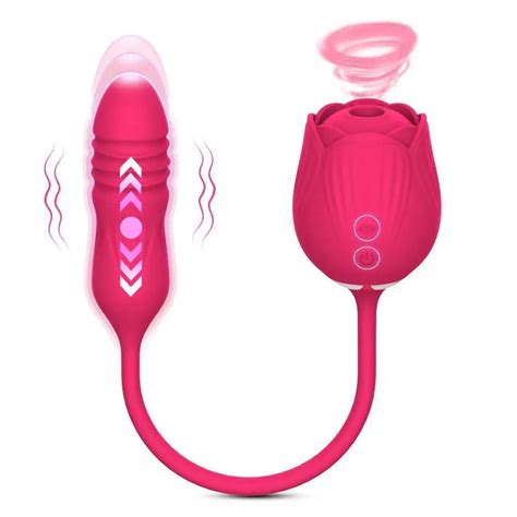 Rose Shape Vagina Sucking Vibrator Intimate Good Nipple Sucker Oral