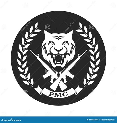 Label Of The Private Military Company Stock Vector Illustration Of
