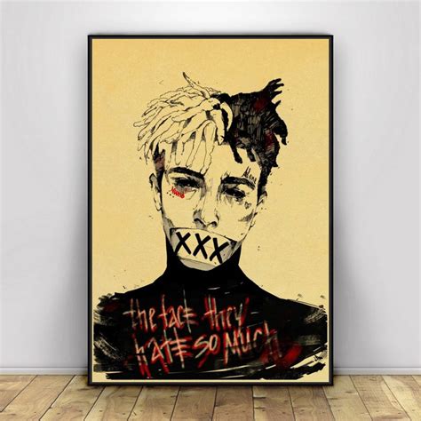 Xxxtentacion Poster American Rapper Retro Vintage Music Etsy